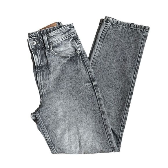 & Denim Classic Light Gray Wash Straight-Leg Jeans Size 2 - Picture 6 of 8